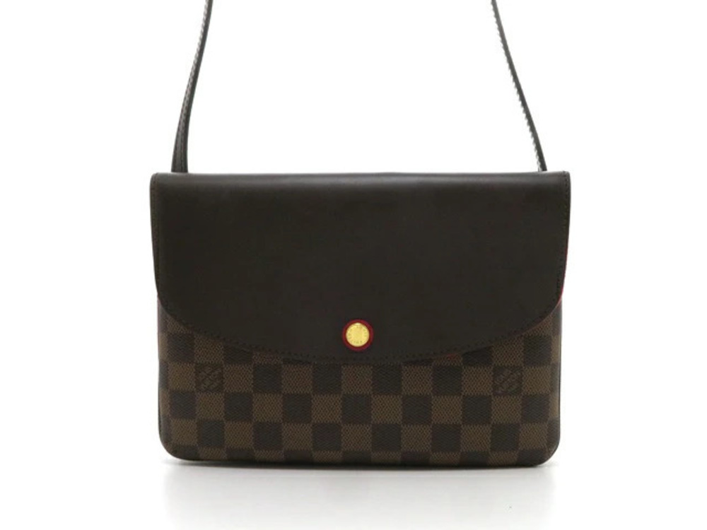 LOUIS VUITTON Twice Damier Shoulder Bag